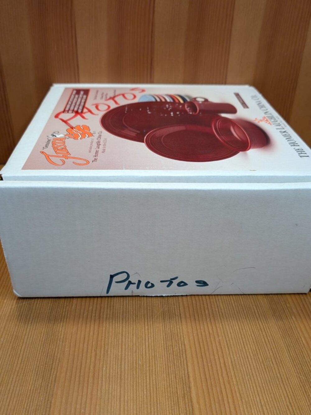 Fiesta Ware Retired 4-Piece Place Setting CINNABAR Fiestaware Set w/ Box USA GUC - Picture 9 of 15